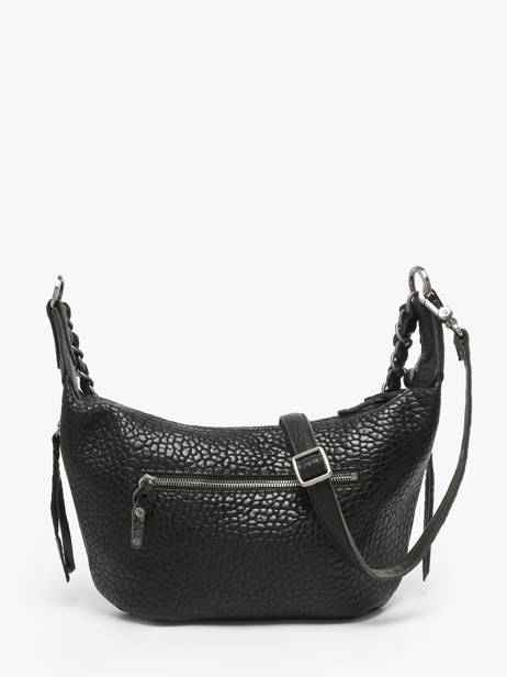 Cross Body Tas Vintage Leder Mila louise Zwart vintage 3485E ander zicht 3